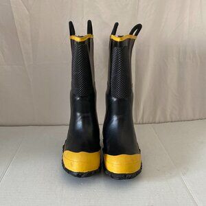 Fire Fighter Steel Toe Rubber Boots Sz 8 Made in Canada 14"High 2000 Edition NOS